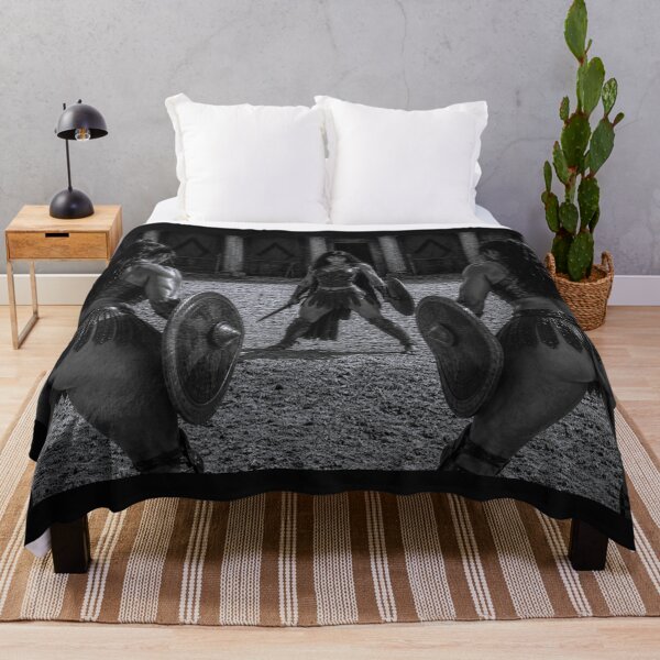 Item preview, Spartan Warrior Standoff – Black & White Ancient Greece Arena Art designed and sold by Ancient-Era.