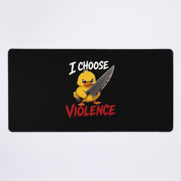 Item preview, I Choose Violence Yellow Duck  designed and sold by TheEndDesign.
