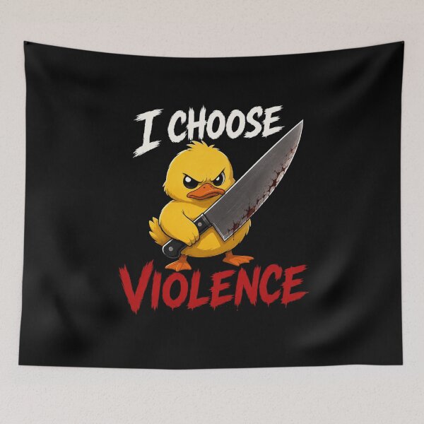 Item preview, I Choose Violence Yellow Duck  designed and sold by TheEndDesign.