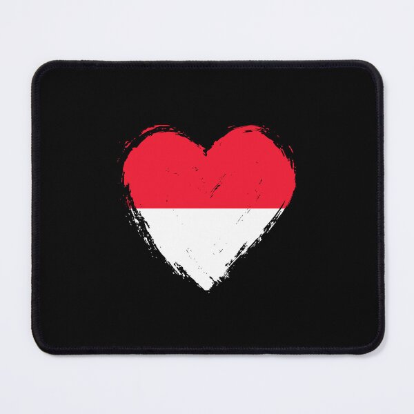Item preview, Distressed Monaco Flag Heart MC designed and sold by shitpostee.