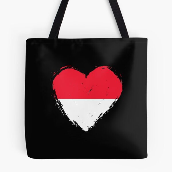 Item preview, Distressed Monaco Flag Heart MC designed and sold by shitpostee.