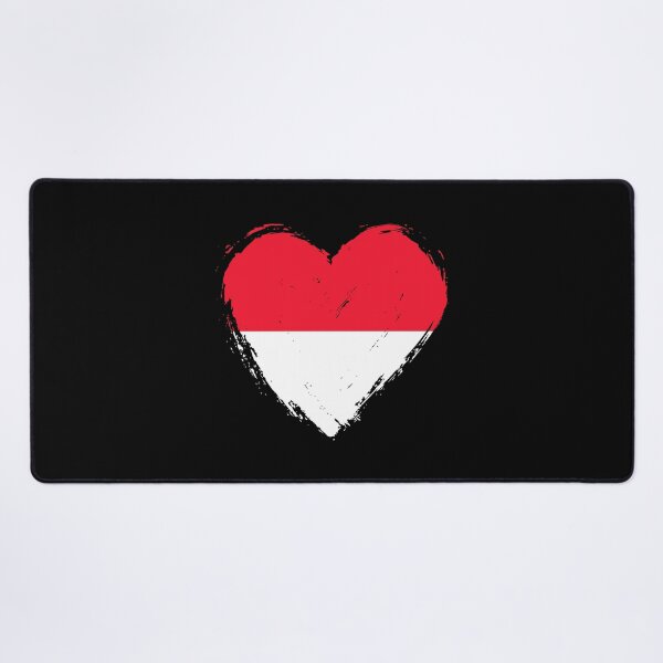 Item preview, Distressed Monaco Flag Heart MC designed and sold by shitpostee.