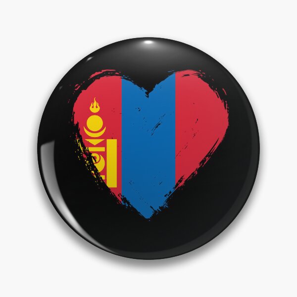 Item preview, Distressed Mongolia Flag Heart MN designed and sold by shitpostee.