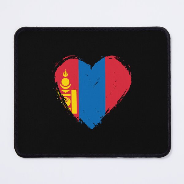 Item preview, Distressed Mongolia Flag Heart MN designed and sold by shitpostee.