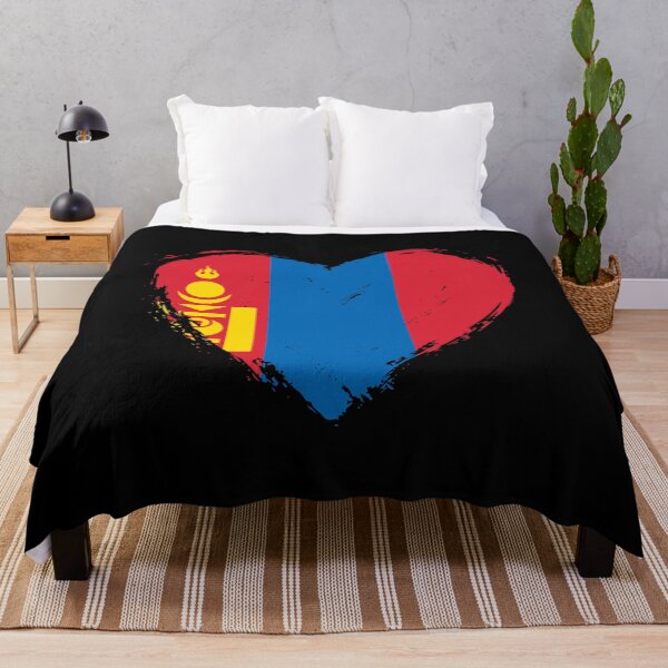 Item preview, Distressed Mongolia Flag Heart MN designed and sold by shitpostee.