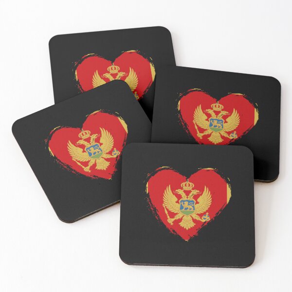 Item preview, Distressed Montenegro Flag Heart ME designed and sold by shitpostee.