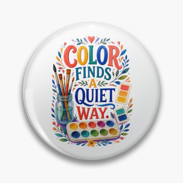 Item preview, Color Finds A Quiet Way Watercolor Painting designed and sold by CheerfulNest.