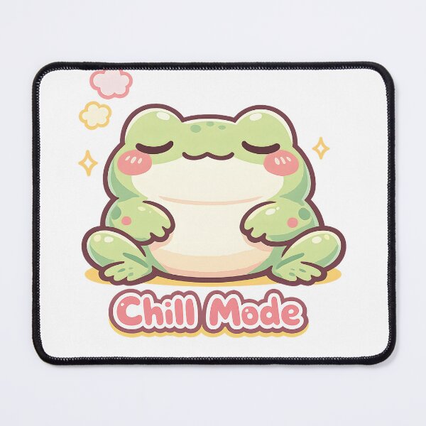 Item preview, Kawaii Chill Mode Frog Sticker - Cute Zen Amphibian designed and sold by OuSfian1.