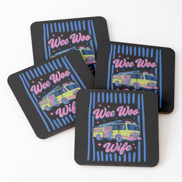 Item preview, Wee Woo Wife Firefighter Wife Quote designed and sold by ripgoatclothing.