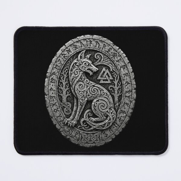 Item preview, Northern Fox Runestone – Scandinavian Fox and Valknut designed and sold by OblivionRise.