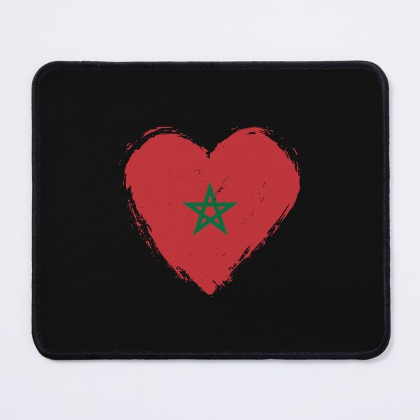 Item preview, Distressed Morocco Flag Heart MA designed and sold by shitpostee.