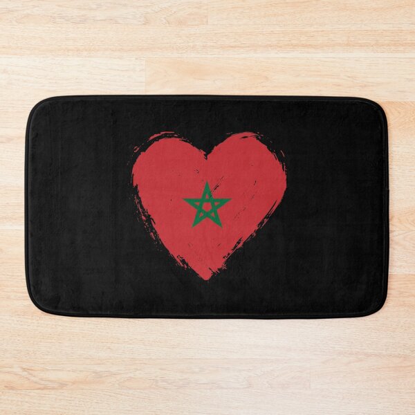 Item preview, Distressed Morocco Flag Heart MA designed and sold by shitpostee.