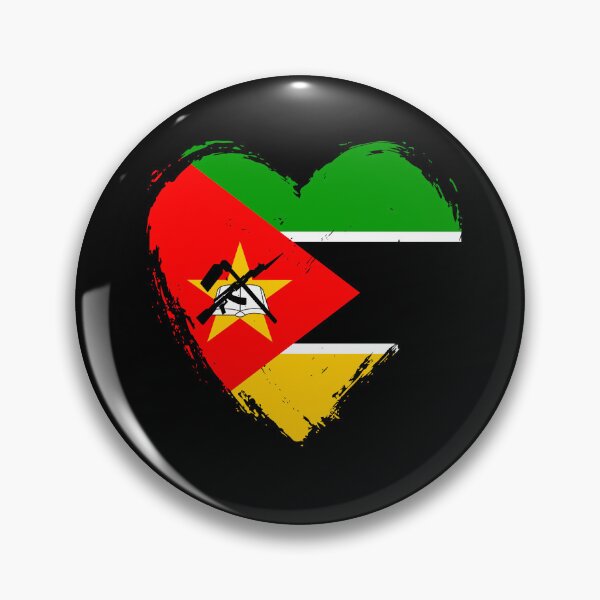 Item preview, Distressed Mozambique Flag Heart MZ designed and sold by shitpostee.