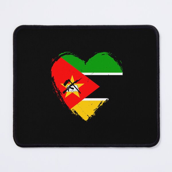 Item preview, Distressed Mozambique Flag Heart MZ designed and sold by shitpostee.