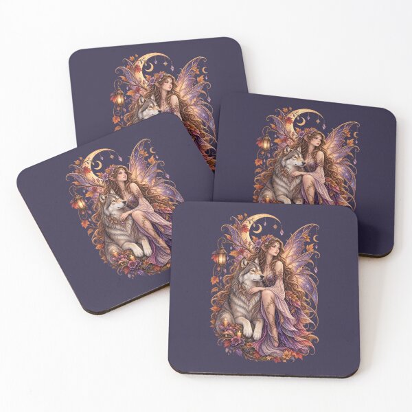 Item preview, Fantasy Fairy & Wolf designed and sold by LunasWhisperStudio.