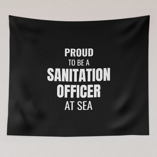 Item preview, Proud to be a Sanitation Officer at Sea (White) designed and sold by ShipCrewNation.