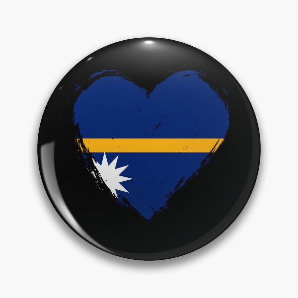 Item preview, Distressed Nauru Flag Heart NR designed and sold by shitpostee.