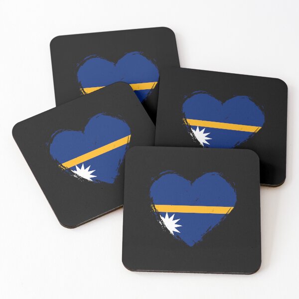 Item preview, Distressed Nauru Flag Heart NR designed and sold by shitpostee.