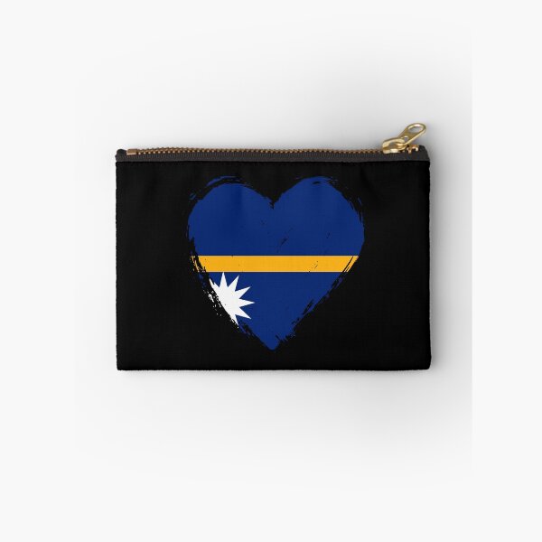 Item preview, Distressed Nauru Flag Heart NR designed and sold by shitpostee.
