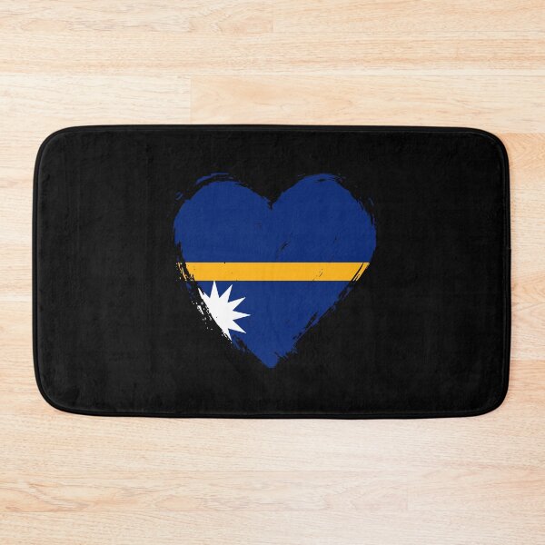 Item preview, Distressed Nauru Flag Heart NR designed and sold by shitpostee.