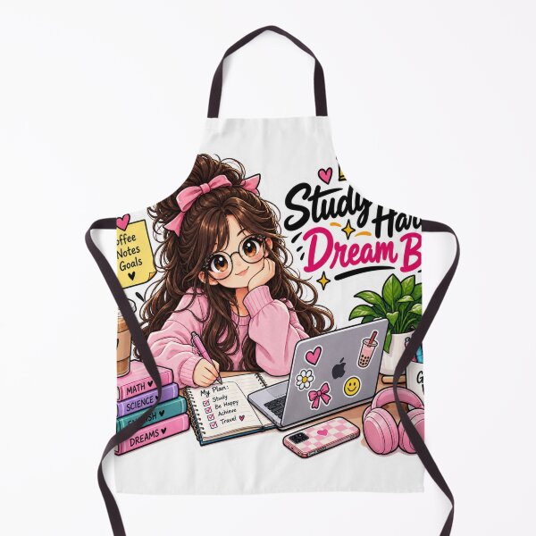 Item preview, Study Hard Dream Big Cute Student Girl Sticker | Study Motivation Sticker designed and sold by Genzfirevibes.
