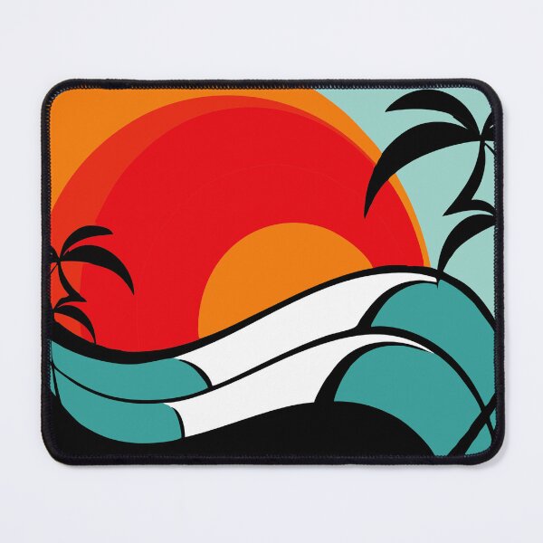 Item preview, Retro Tropical Sunset with Layered Colorful Palm Silhouettes" designed and sold by Johnnies.