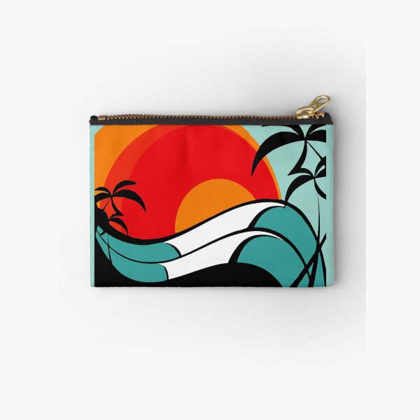 Item preview, Retro Tropical Sunset with Layered Colorful Palm Silhouettes" designed and sold by Johnnies.