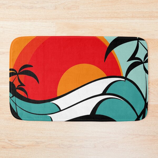 Item preview, Retro Tropical Sunset with Layered Colorful Palm Silhouettes" designed and sold by Johnnies.