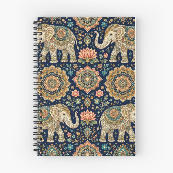 Item preview, Elephant Mandala Seamless Pattern – Indian Boho Floral Elephant Textile Design designed and sold by lavanya11.