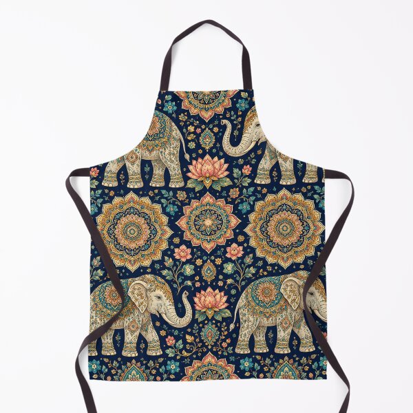 Item preview, Elephant Mandala Seamless Pattern – Indian Boho Floral Elephant Textile Design designed and sold by lavanya11.