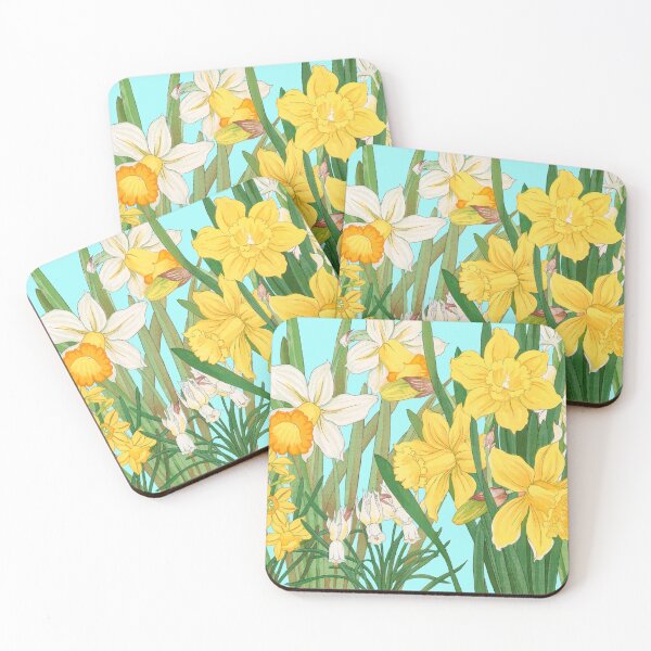 Item preview, Vintage Japanese Woodblock Botanical Daffodils Painting by Tanigami Konan designed and sold by Itaya Art.