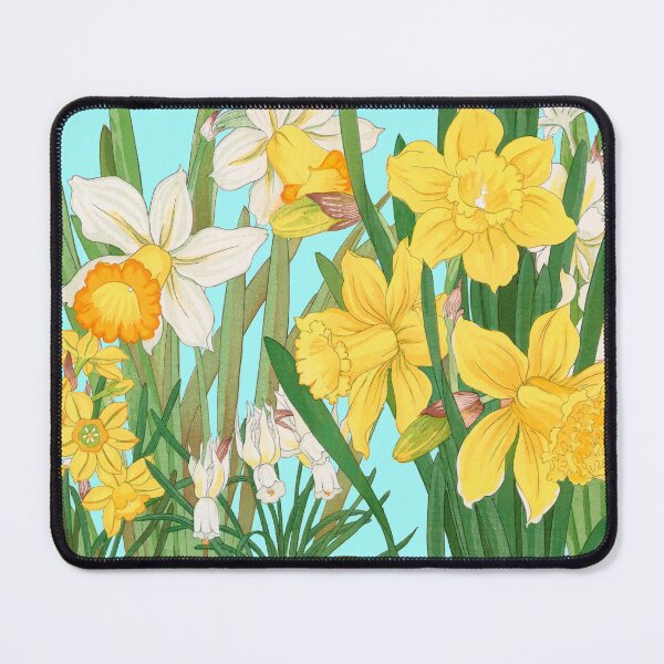 Item preview, Vintage Japanese Woodblock Botanical Daffodils Painting by Tanigami Konan designed and sold by Itaya Art.