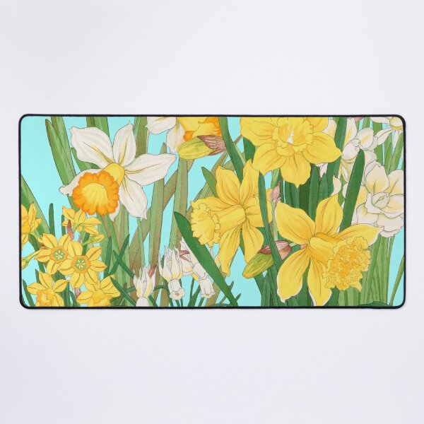 Item preview, Vintage Japanese Woodblock Botanical Daffodils Painting by Tanigami Konan designed and sold by Itaya Art.