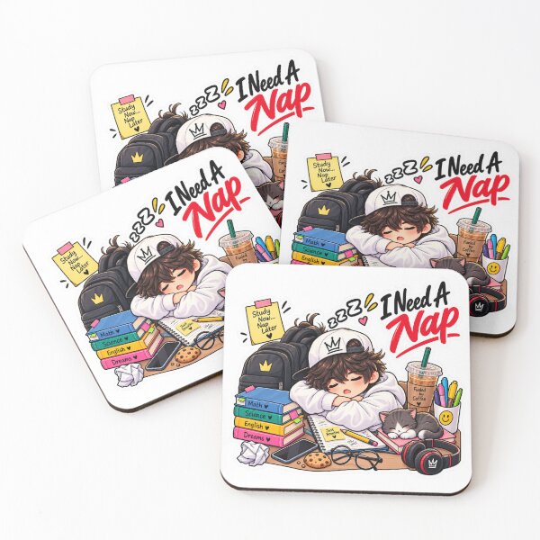 Item preview, I Need A Nap Cute Student Anime Sticker | Funny Study Life Sticker designed and sold by Genzfirevibes.