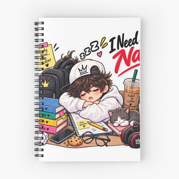 Item preview, I Need A Nap Cute Student Anime Sticker | Funny Study Life Sticker designed and sold by Genzfirevibes.