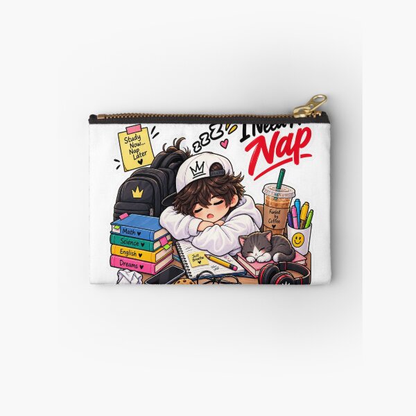 Item preview, I Need A Nap Cute Student Anime Sticker | Funny Study Life Sticker designed and sold by Genzfirevibes.