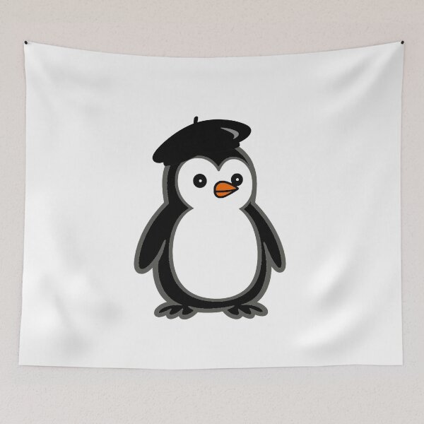 Item preview, Pippo French Beret | Minimalist penguin in France look designed and sold by Pippo-Penguin.