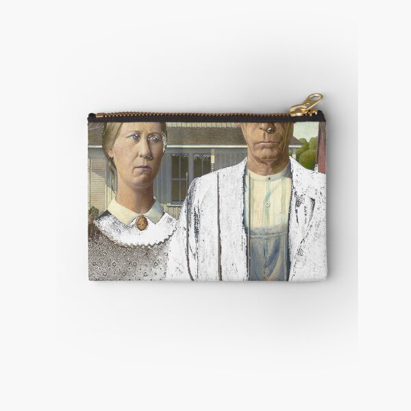 Item preview, American Gothic By Grant Wood Oil On Beaverboard 1 designed and sold by Demakusan.