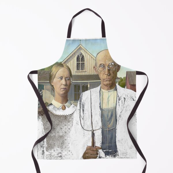 Item preview, American Gothic By Grant Wood Oil On Beaverboard 1 designed and sold by Demakusan.