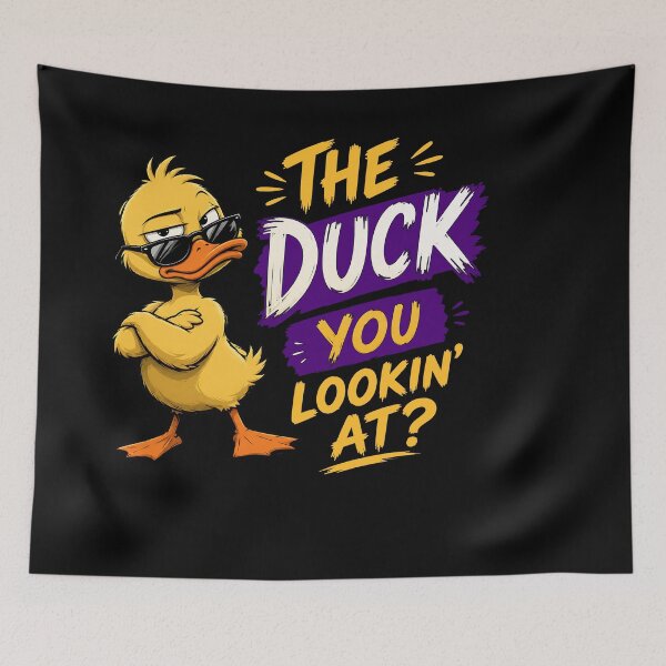 Item preview, Funny Duck With Attitude – “The Duck You Lookin’ At?” Sarcastic Animal Humor designed and sold by Huddy-clothes.