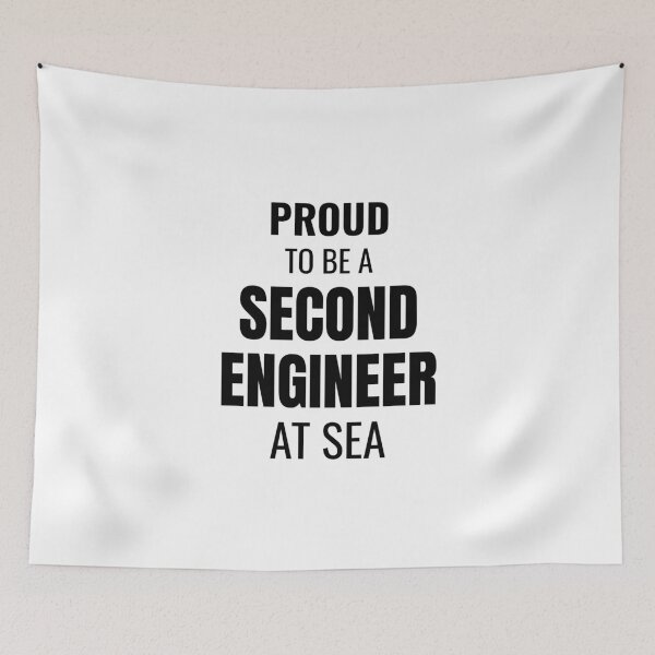 Item preview, Proud to be a Second Engineer at Sea (Black) designed and sold by ShipCrewNation.