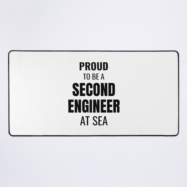 Item preview, Proud to be a Second Engineer at Sea (Black) designed and sold by ShipCrewNation.