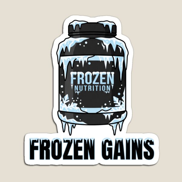 Item preview, Frozen Gains Ice Protein Jar Winter Gym Design designed and sold by Lift Apparel.