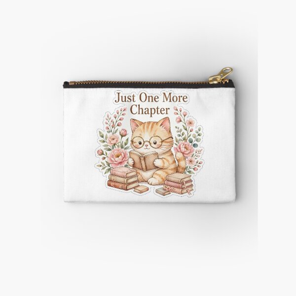 Item preview, Just One More Chapter - Bookish Cat Mom - Cozy Floral Reading Cat - Book Lover Gift designed and sold by JL Studio - Cozy Arts.