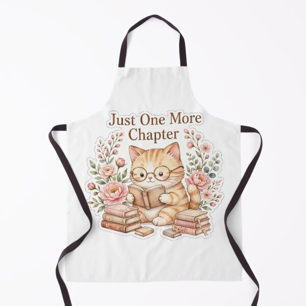 Item preview, Just One More Chapter - Bookish Cat Mom - Cozy Floral Reading Cat - Book Lover Gift designed and sold by JL Studio - Cozy Arts.