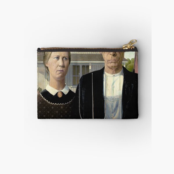 Item preview, American Gothic By Grant Wood Oil On Beaverboard 1 designed and sold by Tomeart <3.