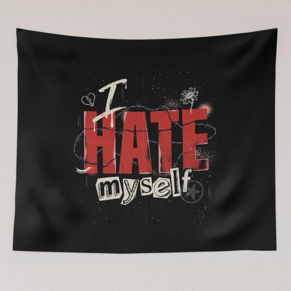 Item preview, I Hate Myself Emo Gift for Goth and Scene Kids designed and sold by Say It With Ink.