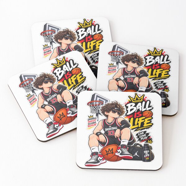 Item preview, Ball Is Life Basketball Anime Boy Sticker | Cool Basketball Player Sports Sticker designed and sold by Genzfirevibes.