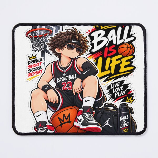 Item preview, Ball Is Life Basketball Anime Boy Sticker | Cool Basketball Player Sports Sticker designed and sold by Genzfirevibes.