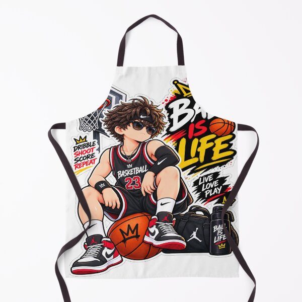 Item preview, Ball Is Life Basketball Anime Boy Sticker | Cool Basketball Player Sports Sticker designed and sold by Genzfirevibes.